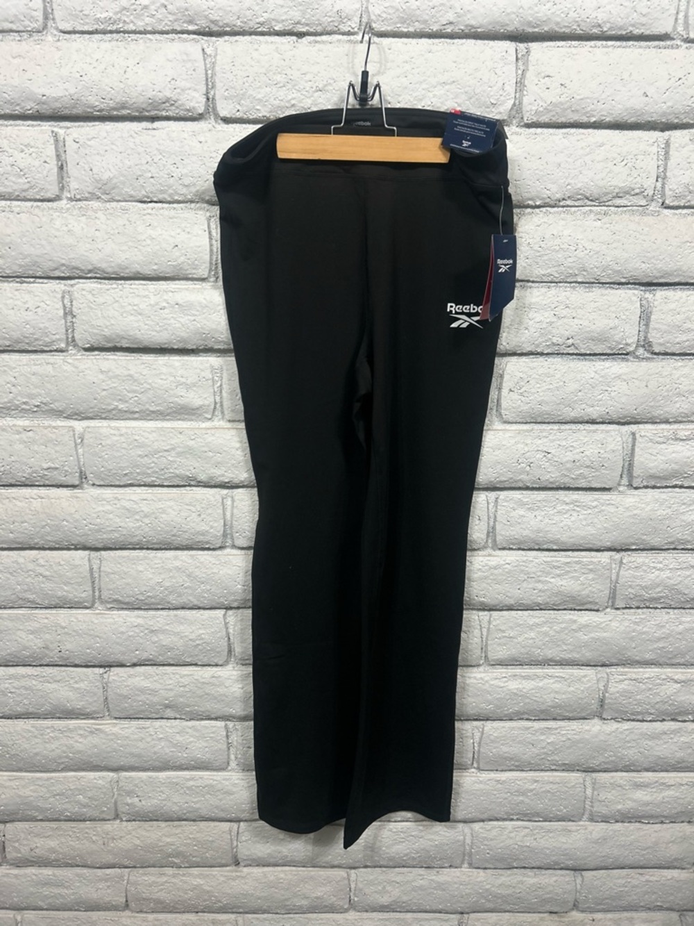Reebok Women's Black Track‎ Pants XL Polyester Elastic Waist Activewear